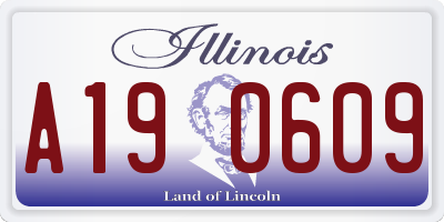 IL license plate A190609