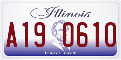 IL license plate A190610
