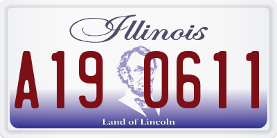 IL license plate A190611