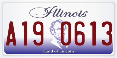 IL license plate A190613