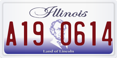 IL license plate A190614