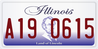 IL license plate A190615