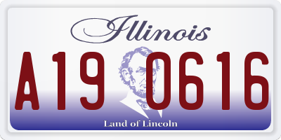 IL license plate A190616