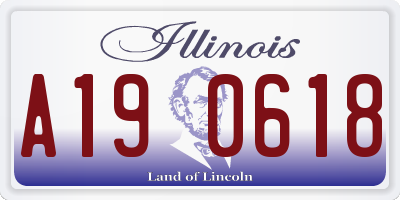 IL license plate A190618