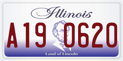 IL license plate A190620