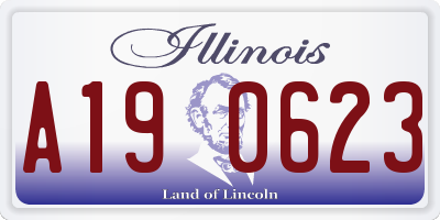 IL license plate A190623