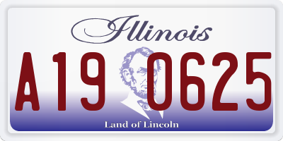 IL license plate A190625