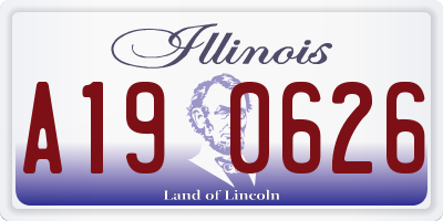 IL license plate A190626