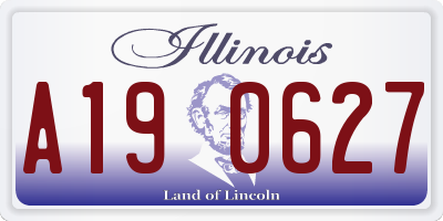 IL license plate A190627