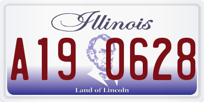 IL license plate A190628