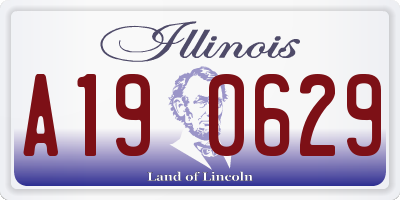 IL license plate A190629