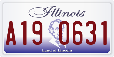 IL license plate A190631