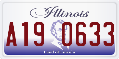 IL license plate A190633