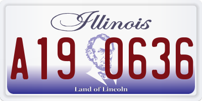 IL license plate A190636