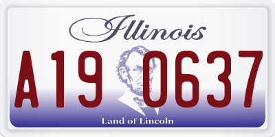 IL license plate A190637