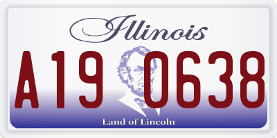 IL license plate A190638