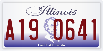 IL license plate A190641