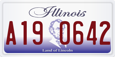 IL license plate A190642