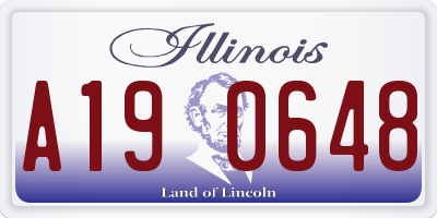 IL license plate A190648