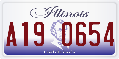 IL license plate A190654