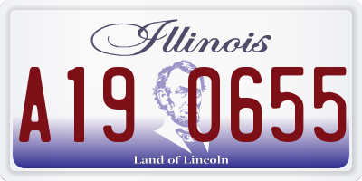 IL license plate A190655