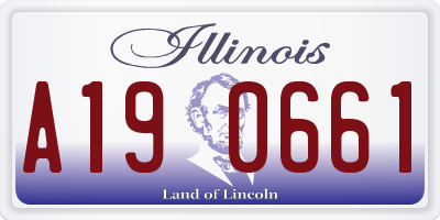 IL license plate A190661