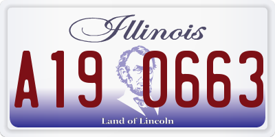 IL license plate A190663