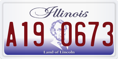 IL license plate A190673