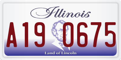 IL license plate A190675