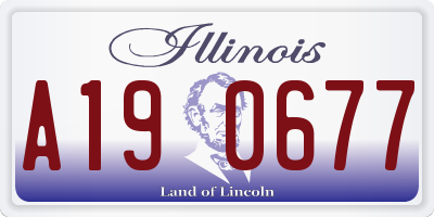 IL license plate A190677