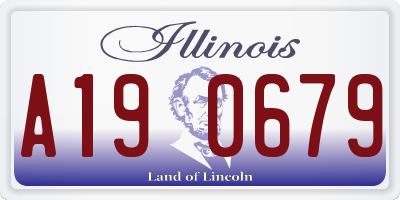 IL license plate A190679