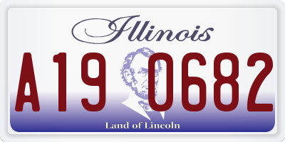 IL license plate A190682