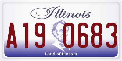 IL license plate A190683