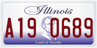 IL license plate A190689