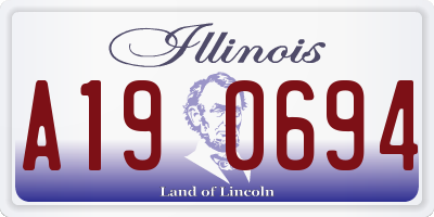 IL license plate A190694