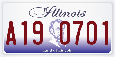 IL license plate A190701