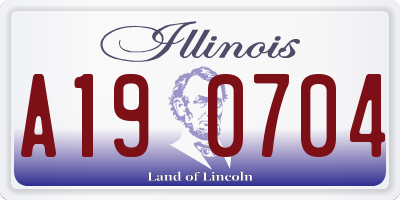 IL license plate A190704