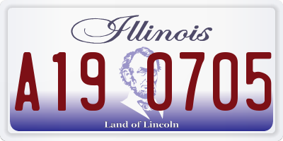 IL license plate A190705