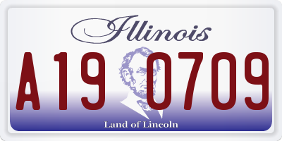 IL license plate A190709