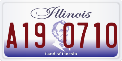 IL license plate A190710