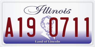 IL license plate A190711