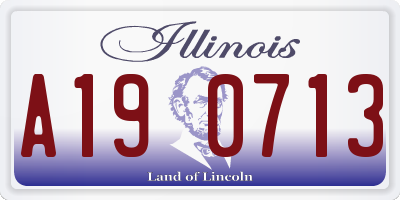 IL license plate A190713