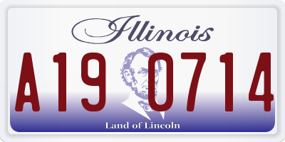 IL license plate A190714