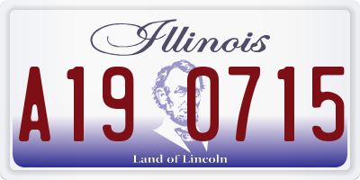 IL license plate A190715