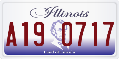 IL license plate A190717