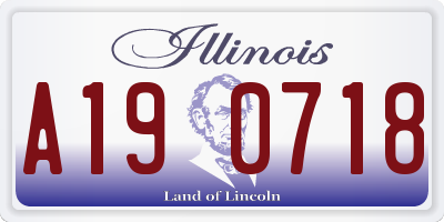 IL license plate A190718