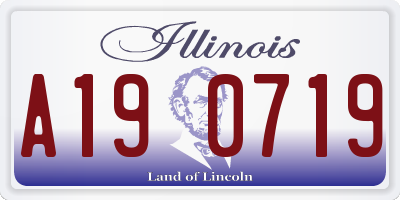 IL license plate A190719