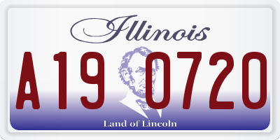 IL license plate A190720