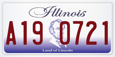 IL license plate A190721