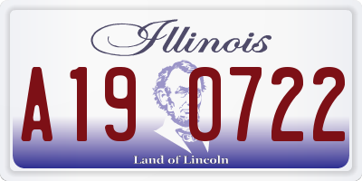 IL license plate A190722